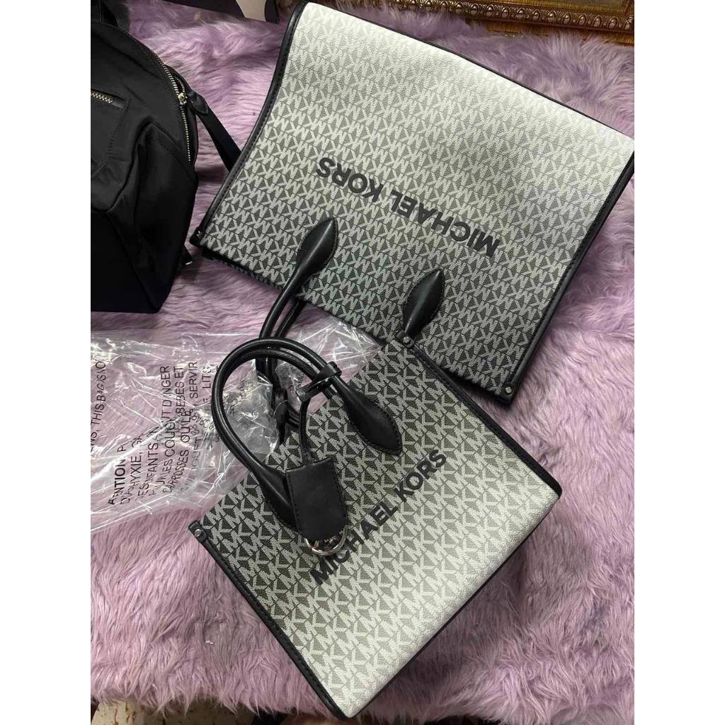 ORIG & IMPORTED MK Mirella Small Ombré Signature Logo Crossbody Black Bag