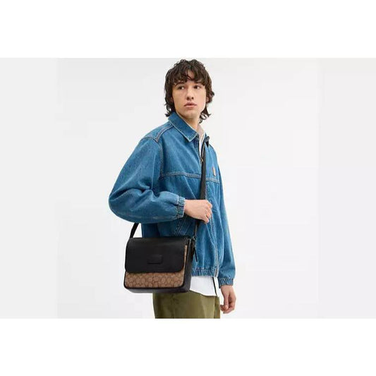 ORIG & IMPORTED CCH Sprint Map Men Flap Bag 25 In Signature Jacquard