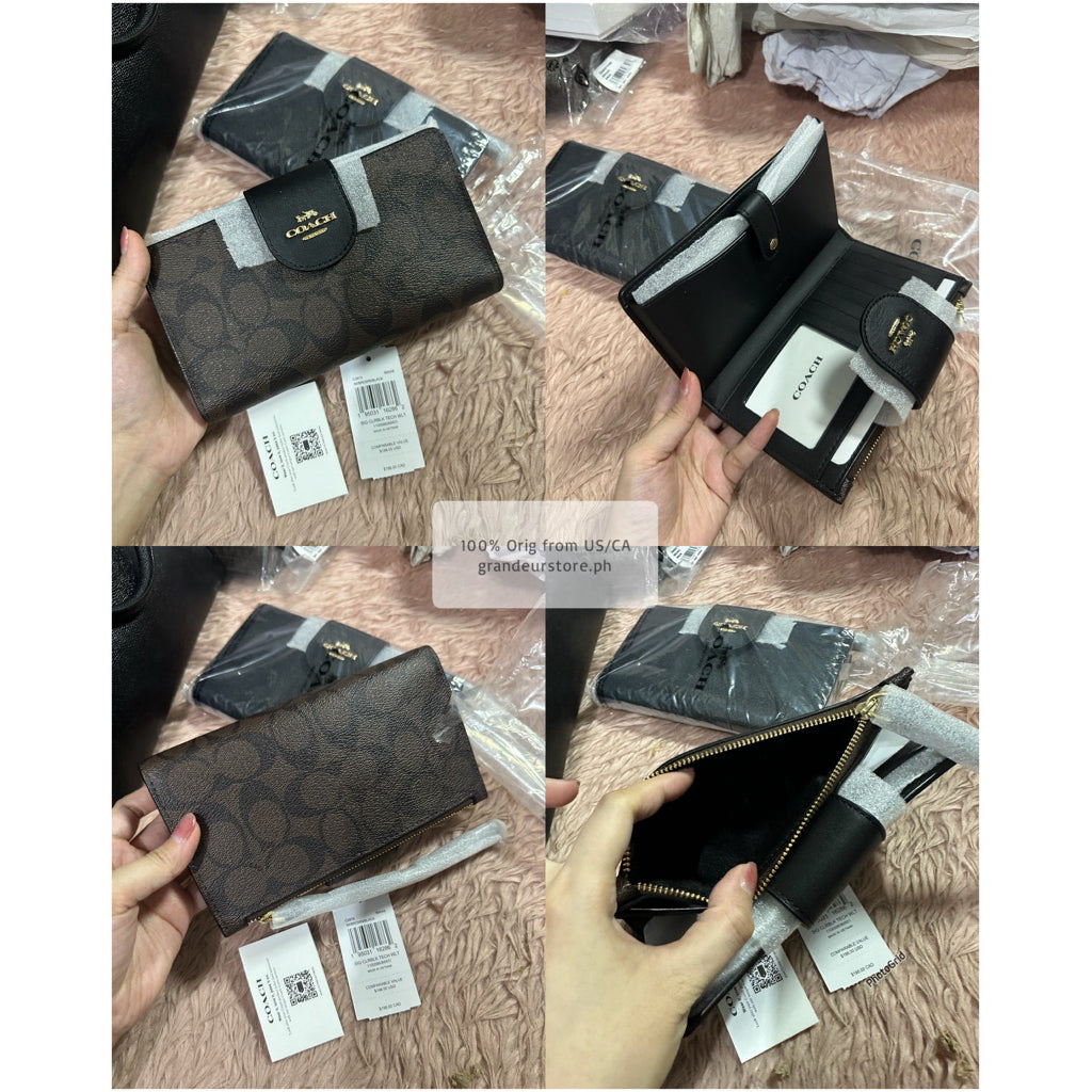 ORIG & IMPORTED CCH Phone Tech Long Wallet Brown Black