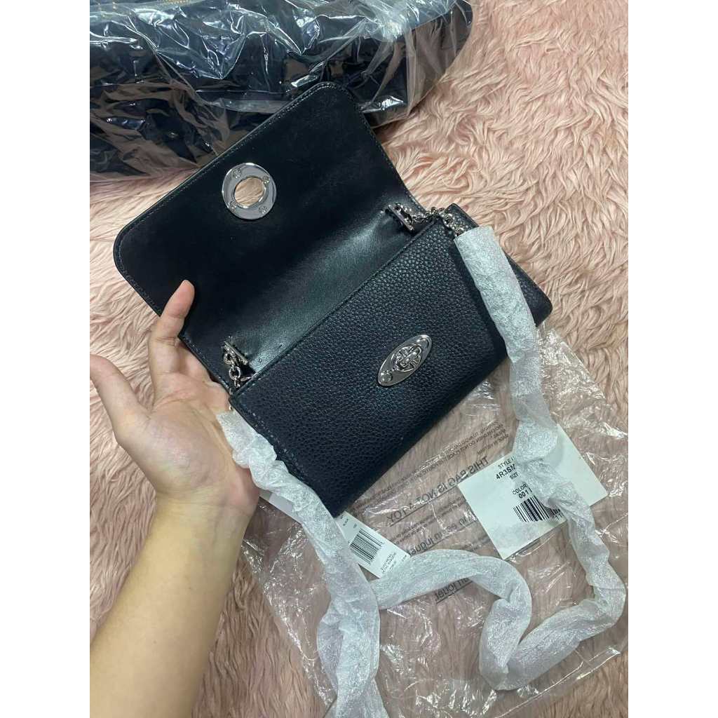 ORIG & IMPORTED MJ The Wallet on Chain Black Bag with turn lock