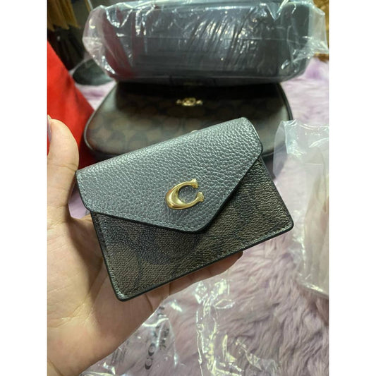 ORIG & IMPORTED CCH Card Case Small Flap Brown/Gray Wallet