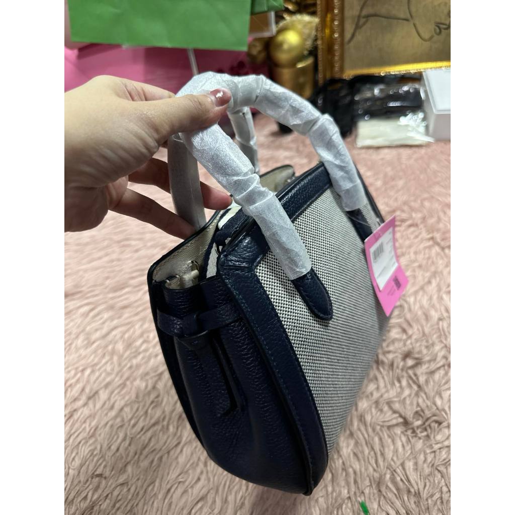 ORIG & IMPORTED KS Knott Canvas Mini Satchel Blue Bag