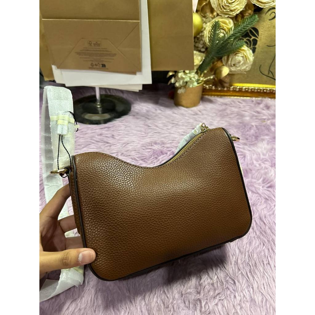 ORIG & IMPORTED MJ Drifter Small Convertible Shoulder Bag Cognac Brown