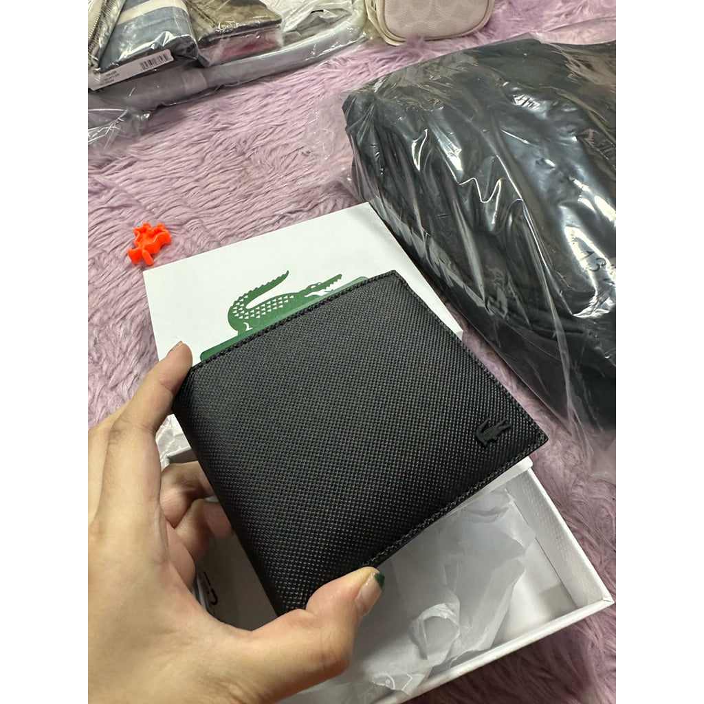 ORIG & IMPORTED LCT Men's Medium Men's Classic Billfold Coin Black Blue Wallet NH4421HC