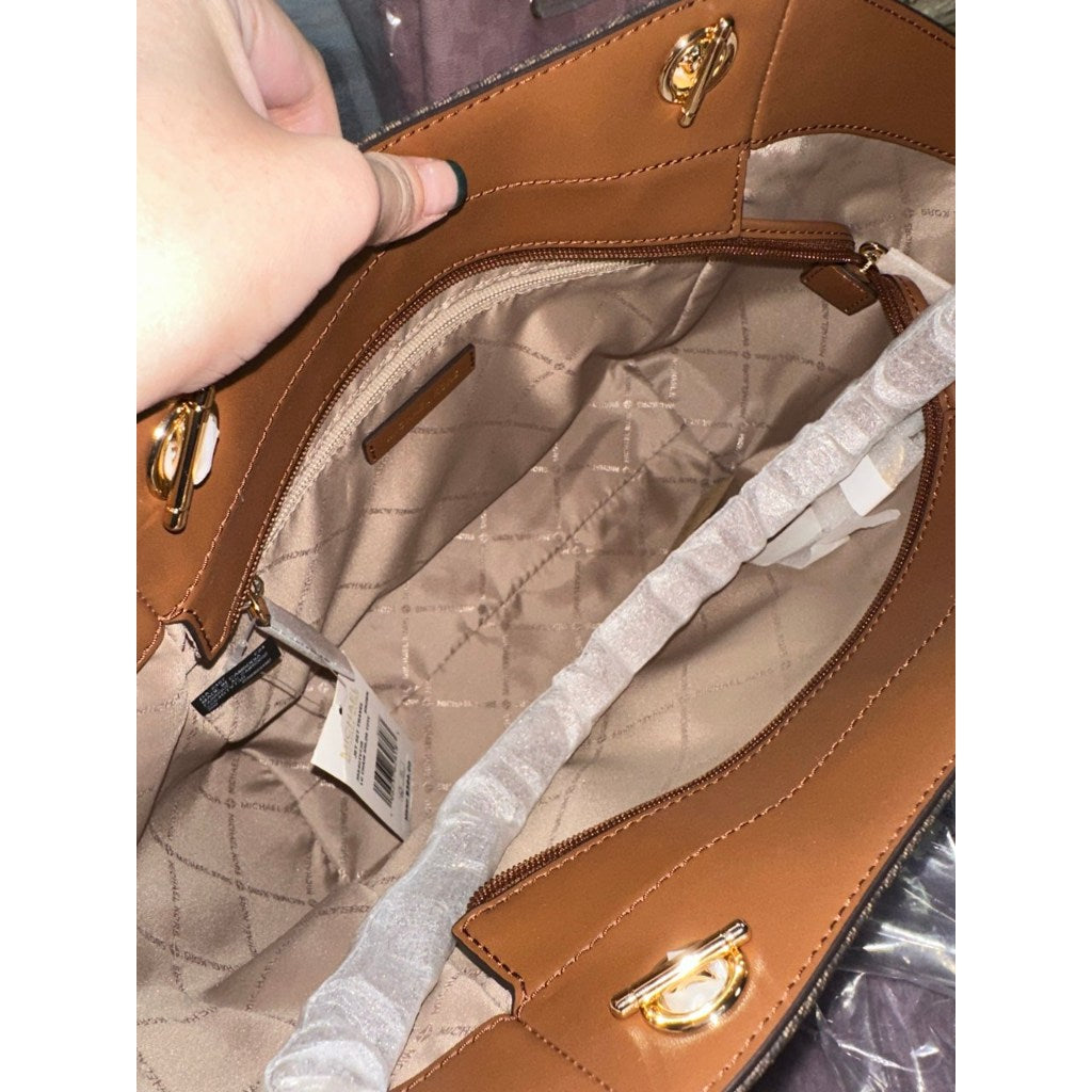 ORIG & IMPORTED MK Jet Set Travel Large Chain Shoulder Tote Bag Brown