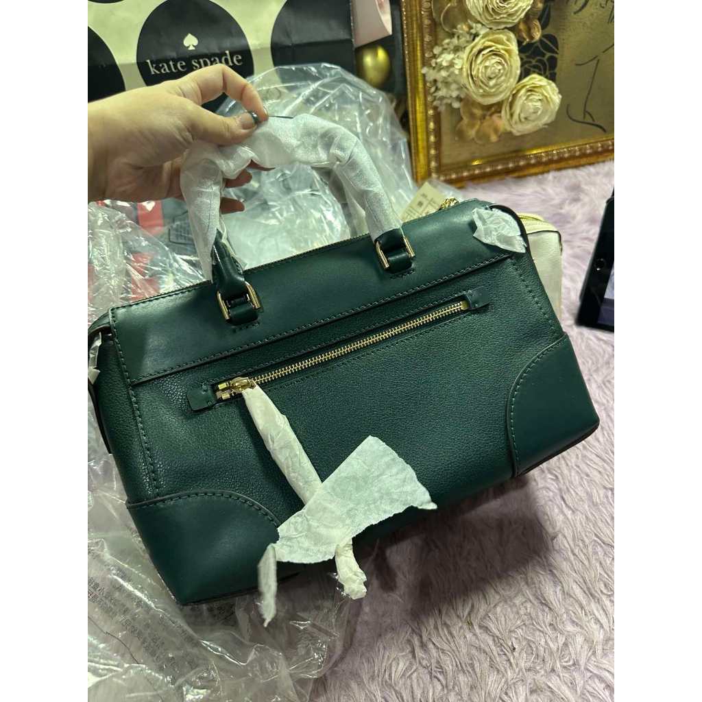ORIG & IMPORTED MK Maya Medium Pebbled Leather Satchel Duffle Green Bag