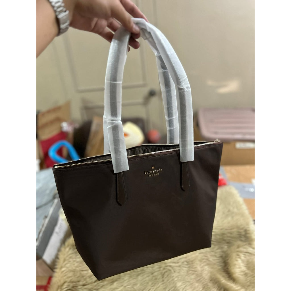 ORIG & IMPORTED KS Kitt Medium Tote Nylon Bag in Black / Brown / Green / Purple