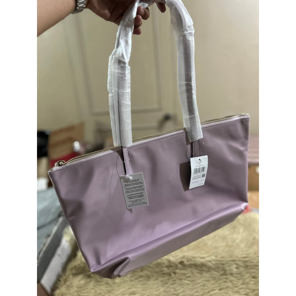 ORIG & IMPORTED KS Kitt Medium Tote Nylon Bag in Black / Brown / Green / Purple