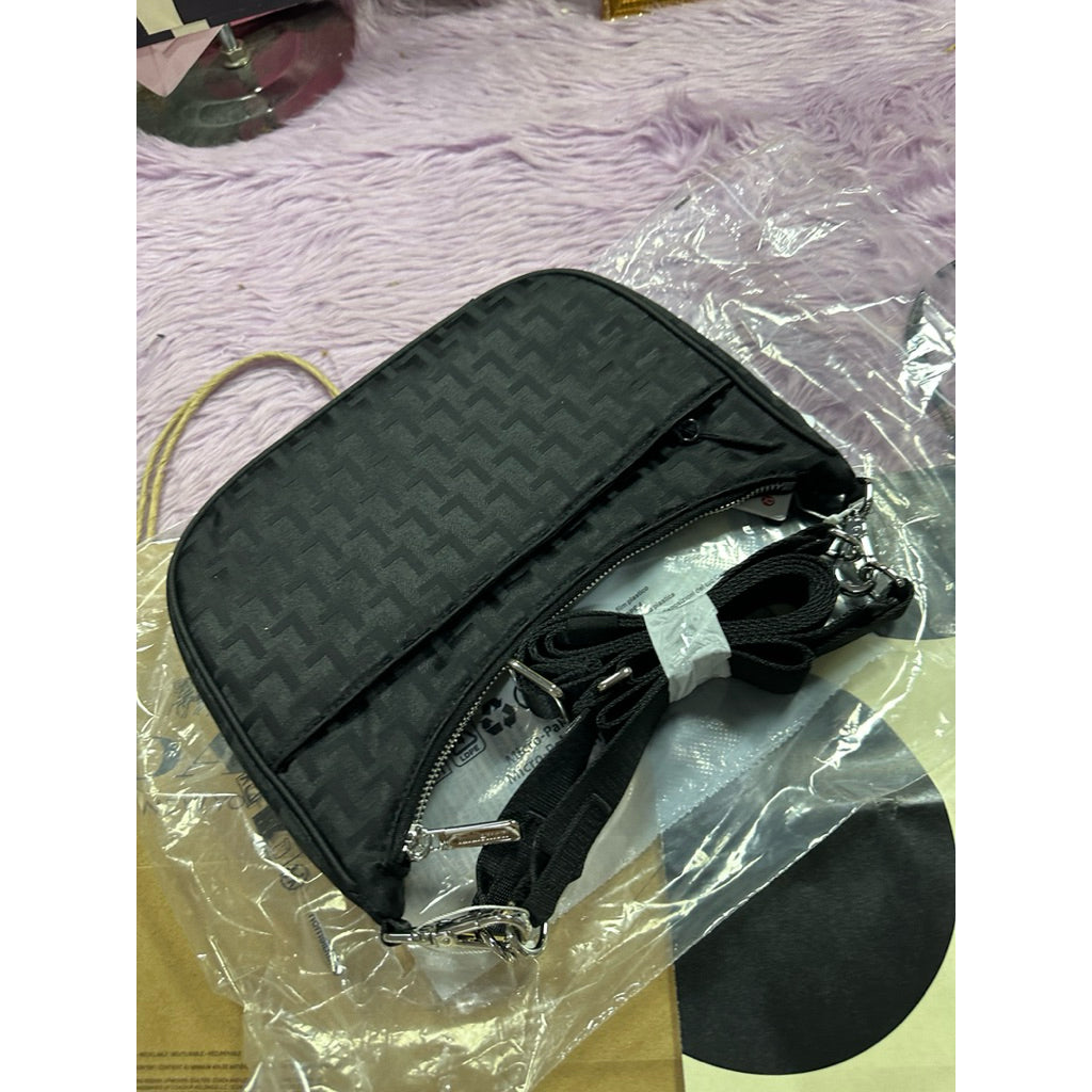 ORIG & IMPORTED Lululemon City Essentials Small Shoulder Nylon Bag 3L Monogram Black Pink Beige