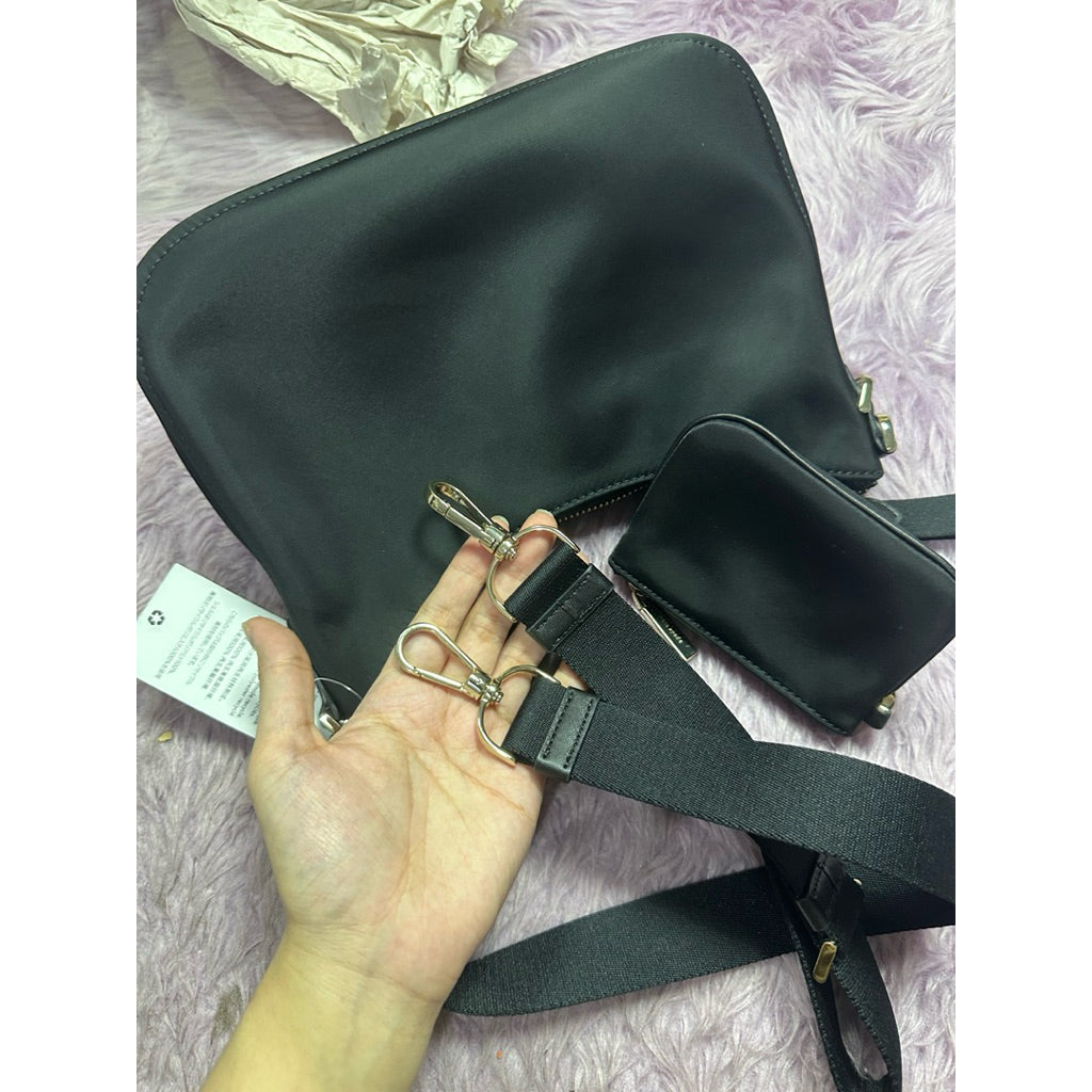 ORIG Preloved KS Chelsea Crossbody Nylon Black Bag with Pouch