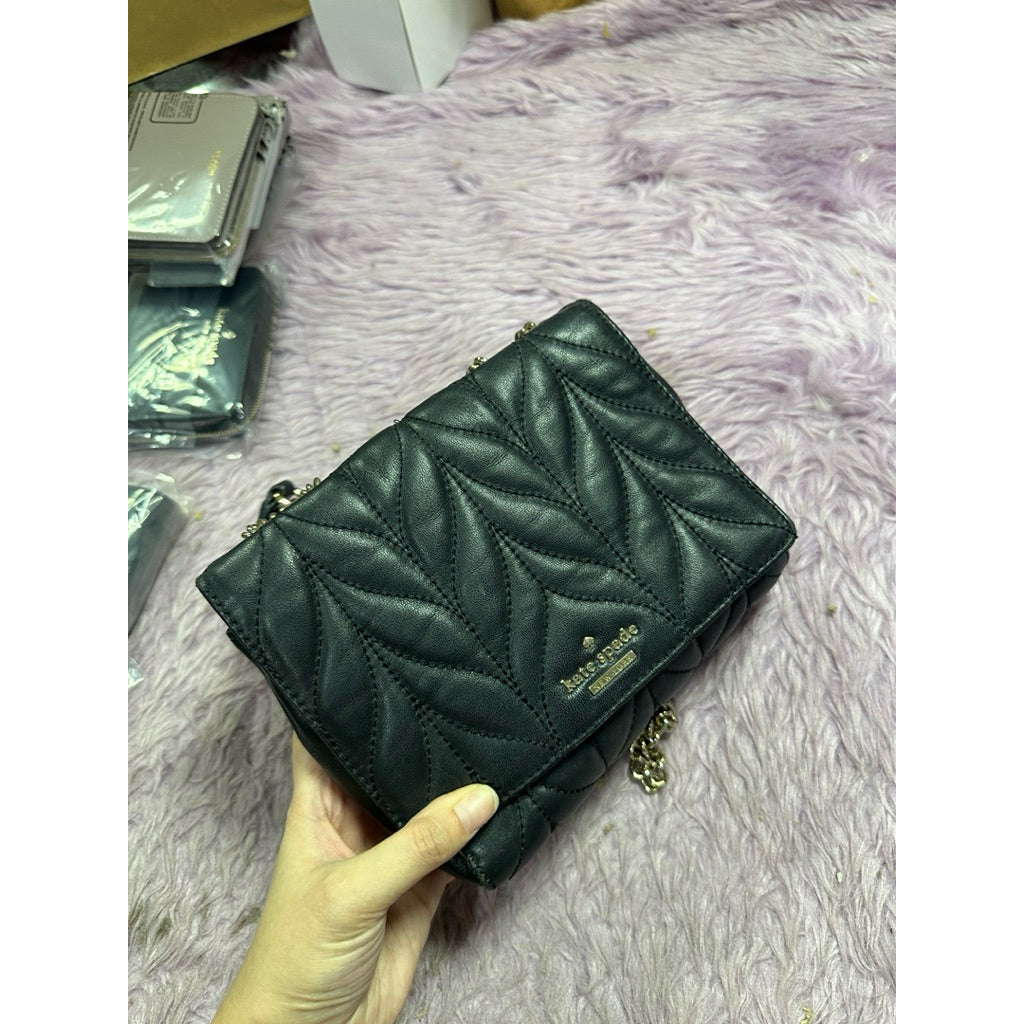 ORIG Preloved KS Briar Lane Quilted Mini Emelyn Crossbody Black Bag
