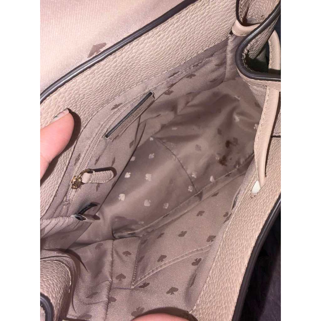 ORIG Preloved KS Leila Medium Flap Beige Backpack