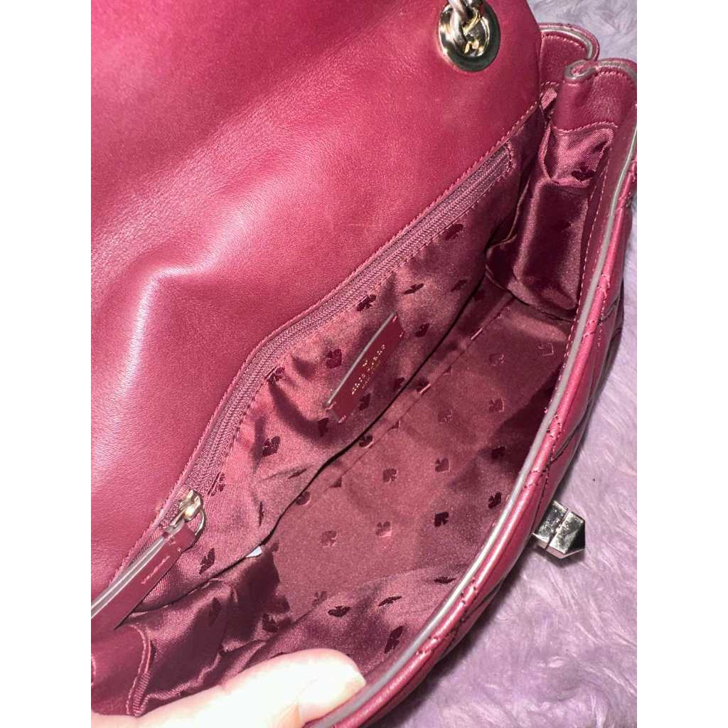 ORIG Preloved KS Natalia Medium Flap Shoulder Bag in Cherrywood Red Bag