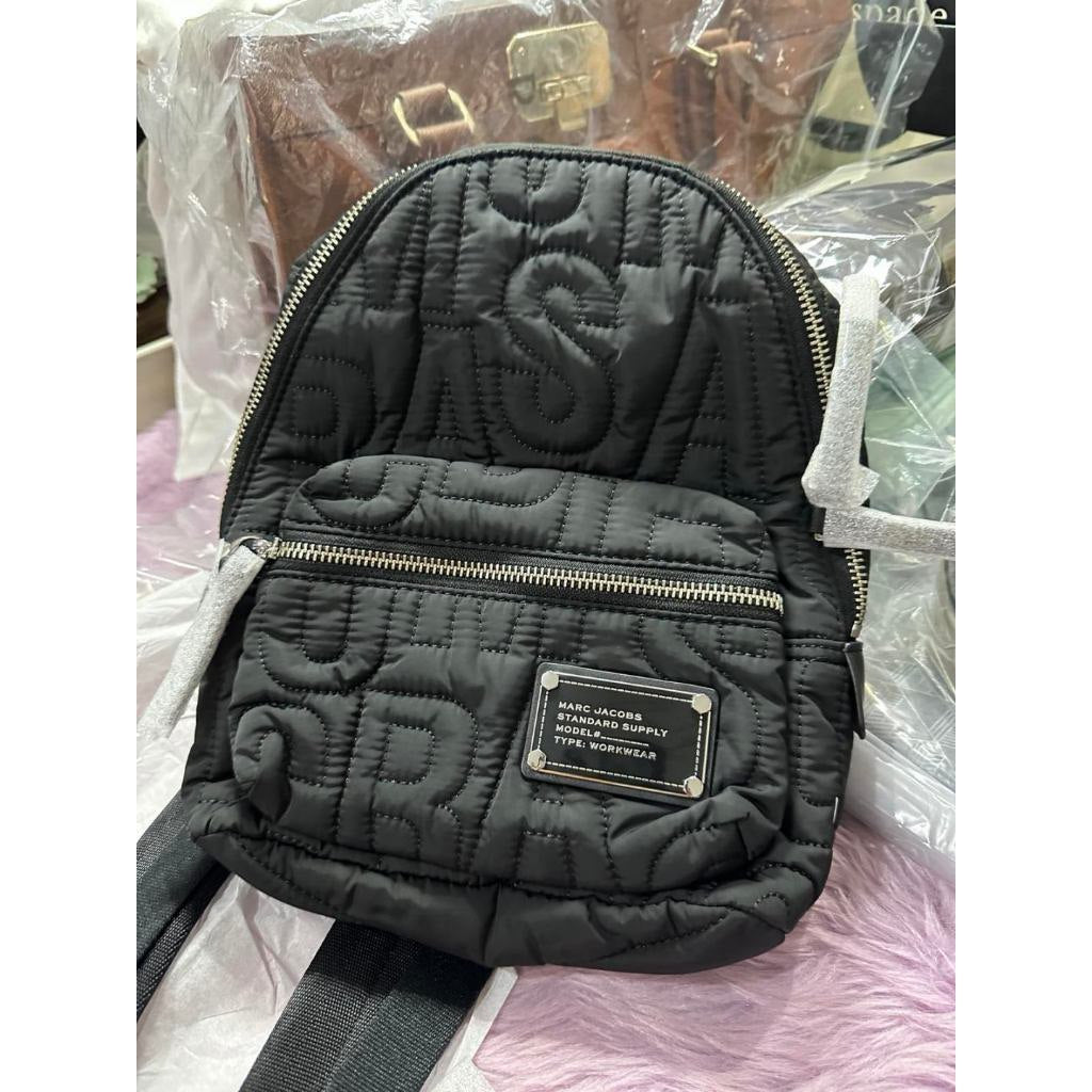 ORIG & IMPORTED MJ Nylon Quilted Mini Backpack Black Bag