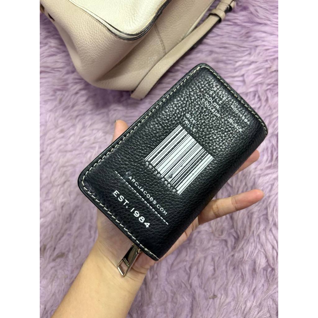 ORIG Preloved MJ The Leather Mini Compact Black Wallet