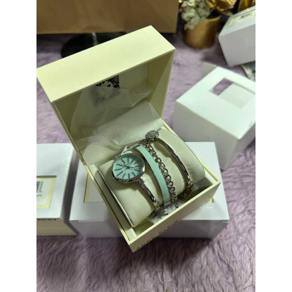 ORIG & IMPORTED AK klein Women's Bangle Watch and Bracelet Set AK/1471LBST