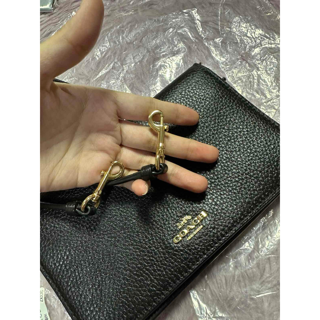 ORIG Preloved CCH Anna Foldover Clutch Crossbody Slim Black Bag