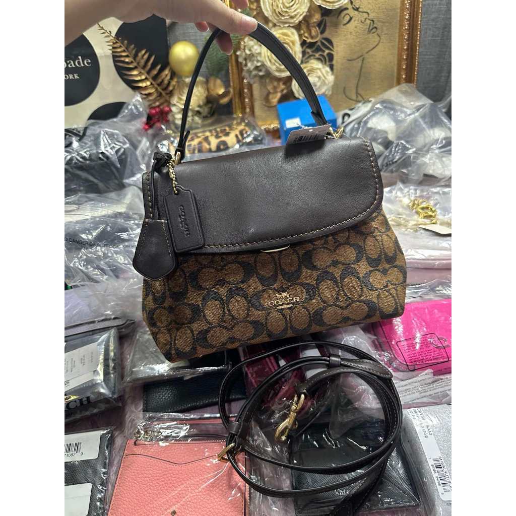 ORIG & IMPORTED CCH Emory Top Handle Walnut Brown Bag In Signature Chenille