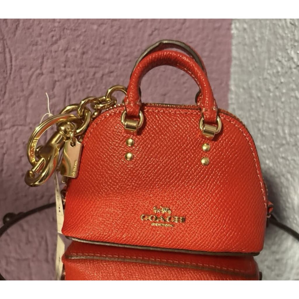 ORIG & IMPORTED CCH Mini Katy Satchel Bag Charm Split Key Ring Red