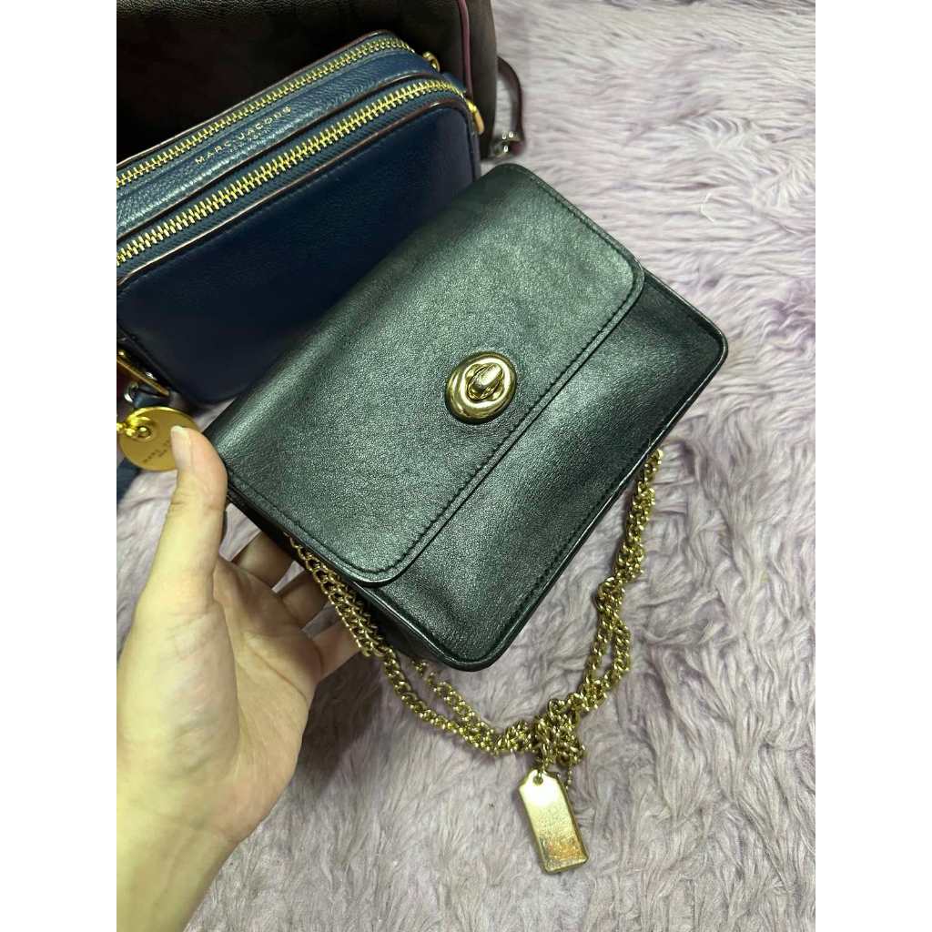 ORIG Preloved CCH  Black Leather Bowery Crossbody Bag