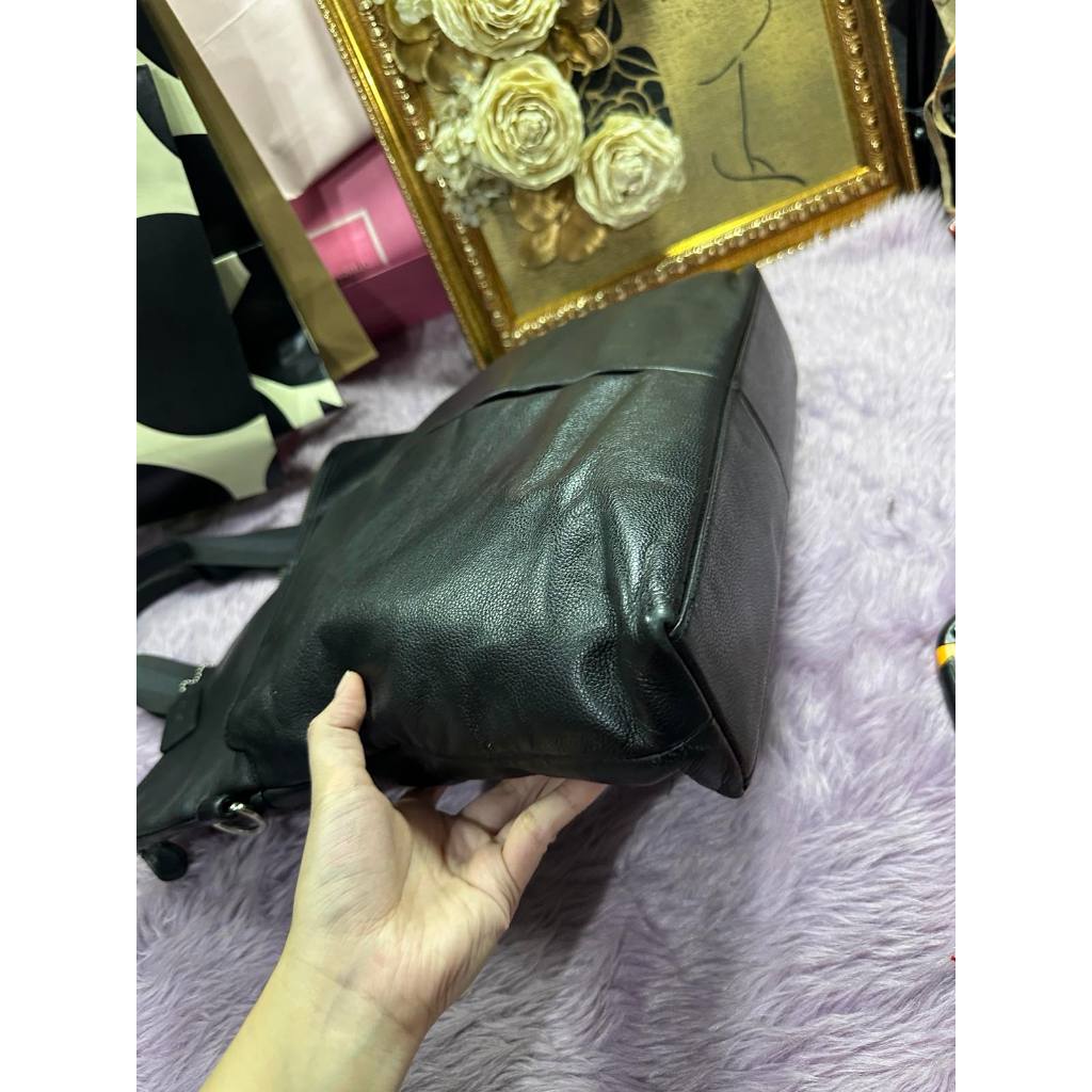 ORIG Preloved CCH Charles Foldover Tote Large Laptop Men Black Bag