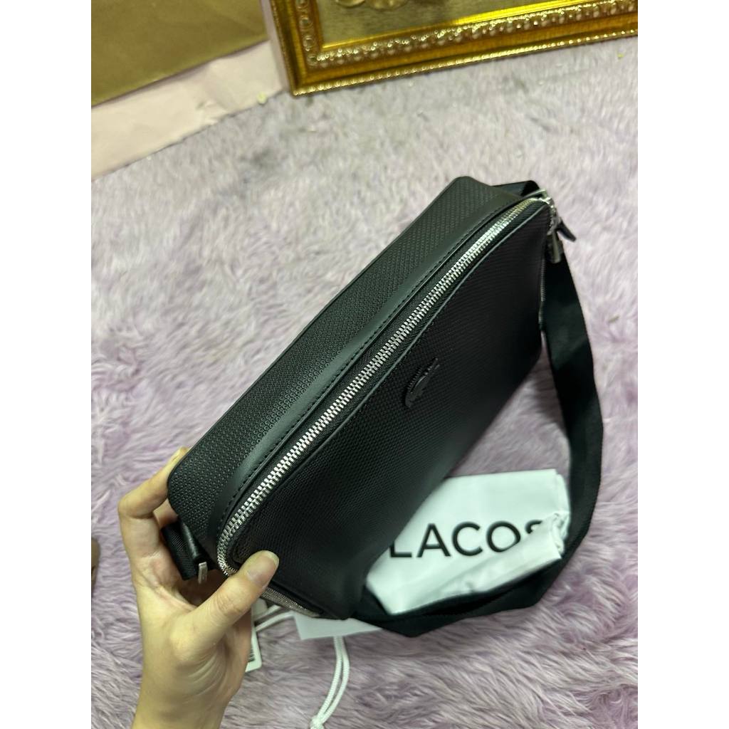 ORIG & IMPORTED LCT Large Chantaco Matte Leather Crossbody Black Bag