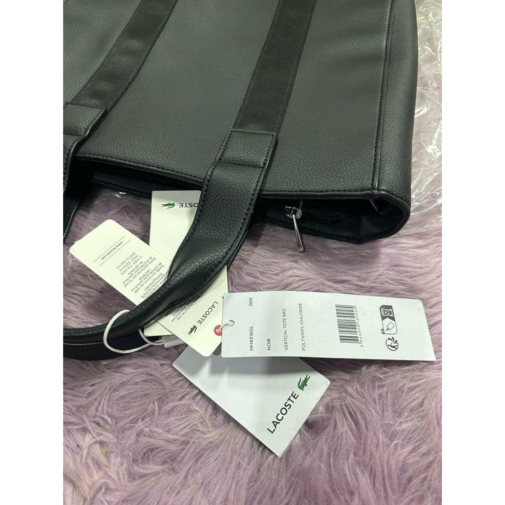 ORIG & IMPORTED Lacoste Gael Vertical Tote Large Laptop Men Black Bag