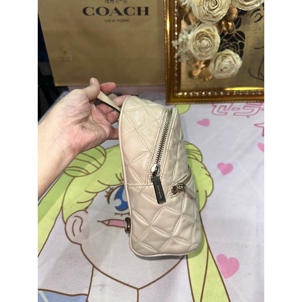 ORIG Preloved KS Natalia Mini Convertible White Cream Backpack Bag