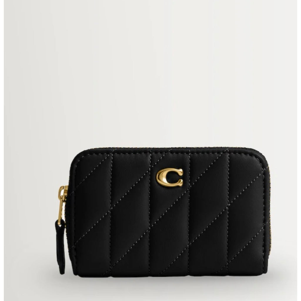 ORIG & IMPORTED CCH Retail Essential Small Zip Around Card Case Black Wallet Quilted