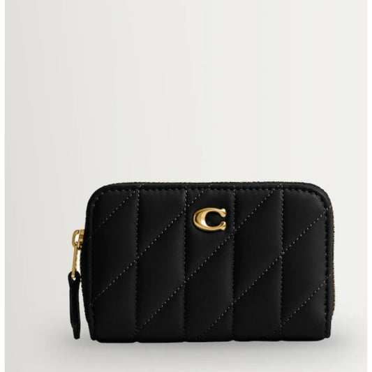 ORIG & IMPORTED CCH Retail Essential Small Zip Around Card Case Black Wallet Quilted