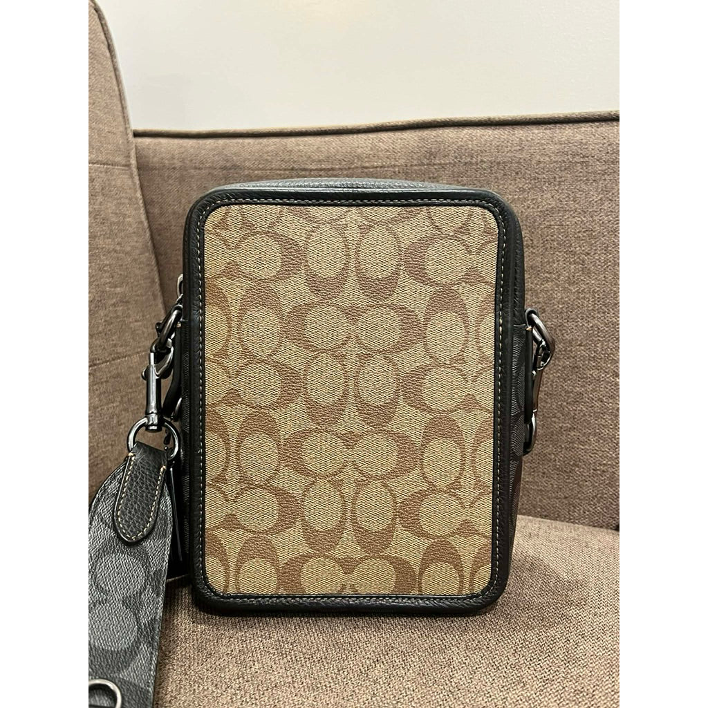 ORIG & IMPORTED CCH Sullivan Crossbody Men Bag In Signature Canvas Charcoal Khaki