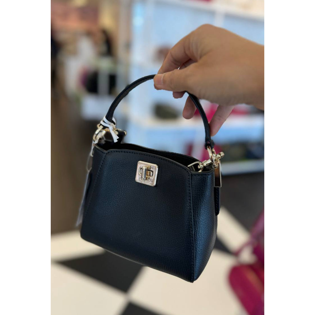 ORIG & IMPORTED KS Phoebe Mini Top Handle Crossbody Pink Black Bag