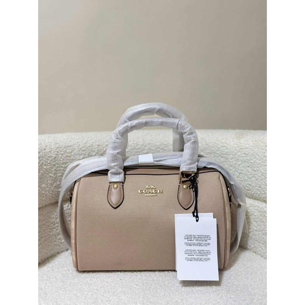 ORIG & IMPORTED CCH Rowan Satchel Bag In Colorblock Beige/Taupe