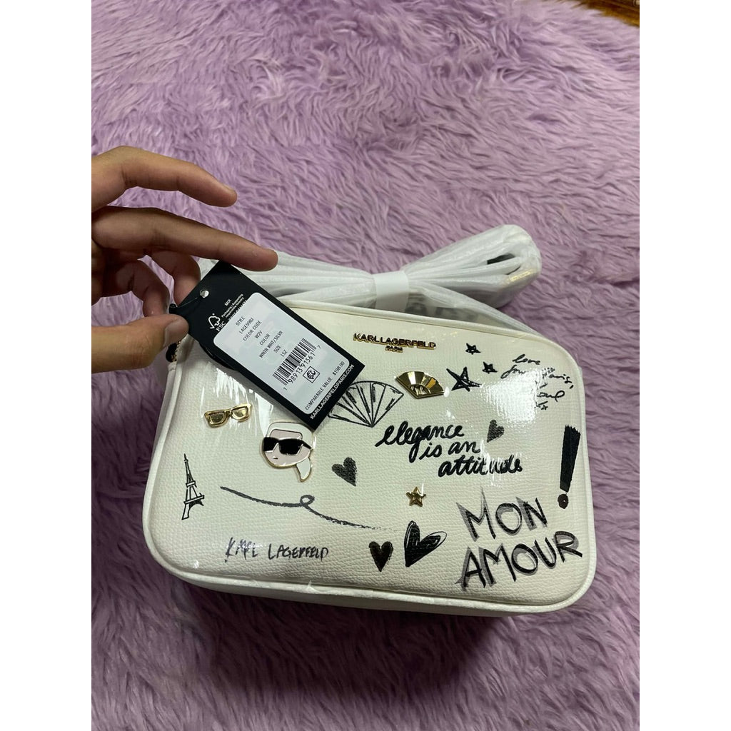 ORIG & IMPORTED Karl Lagerfeld KL Maybelle Crossbody Crossbody Double Zip Camera Bag