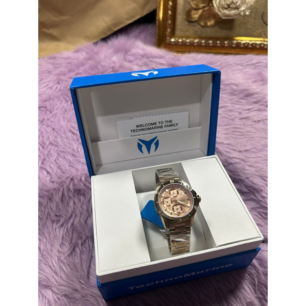 ORIG & IMPORTED Technomarine OCEANICO 36mm TM-325011 Rose Gold Lady's Watch