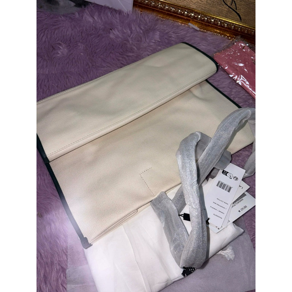 ORIG & IMPORTED LCT Heritage Canvas Cotton Medium Beige Tote Bag