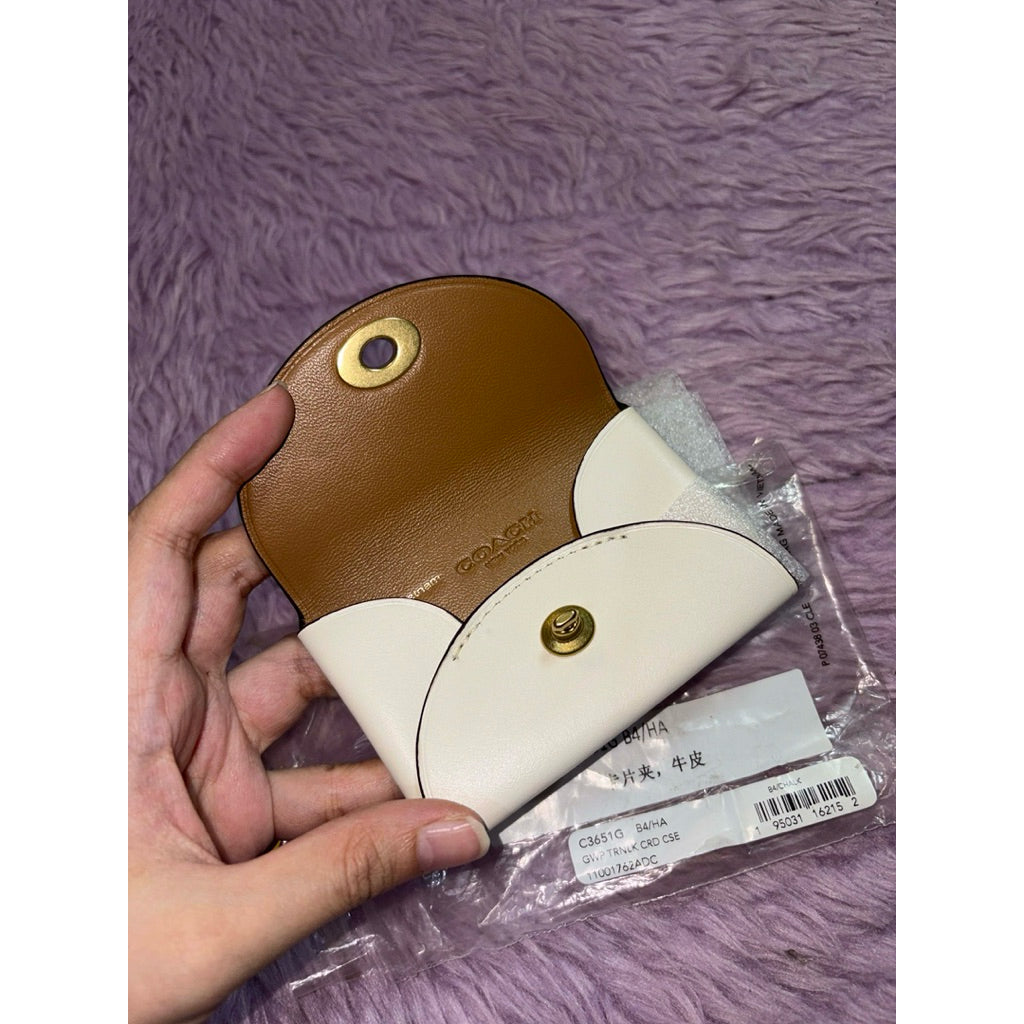 ORIG & IMPORTED CCH Turnlock Card Case Small Wallet White