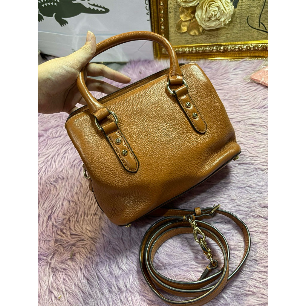 ORIG Preloved KS Mini Larchmont Avenue Evangelie Satchel Brown Bag