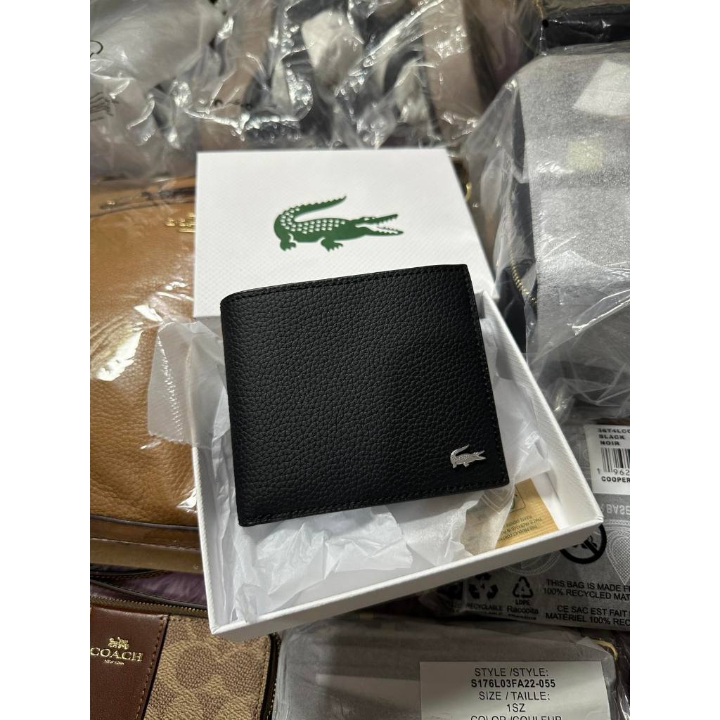 ORIG & IMPORTED LCT Medium Billfold Coin Black Men Wallet NH4774OR