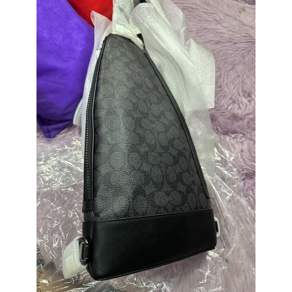 ORIG & IMPORTED CCH Dominic Sling Pack Men Black Body Bag In Signature Canvas