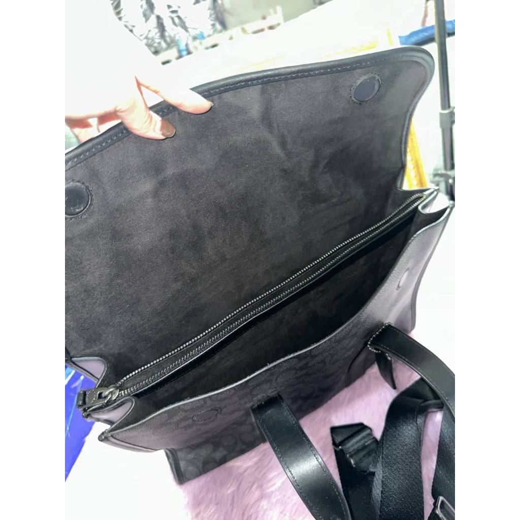 ORIG Preloved Retail CCH Gotham Portfolio Bag In Signature Canvas Men Laptop Black Bag