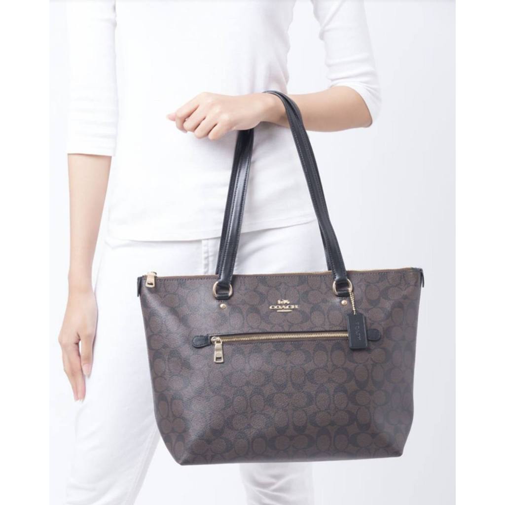 ORIG & IMPORTED CCH Gallery Tote Large Bag In Signature Canvas Brown/Black