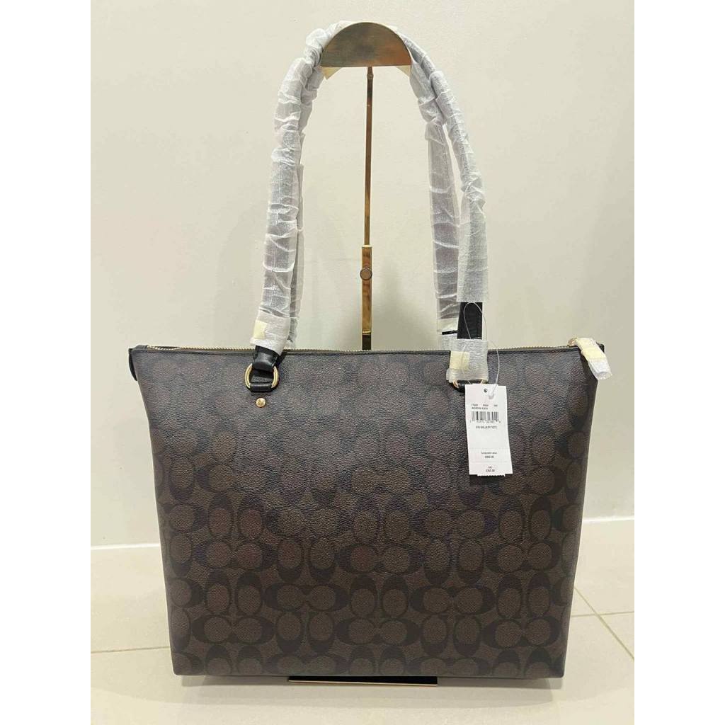 ORIG & IMPORTED CCH Gallery Tote Large Bag In Signature Canvas Brown/Black