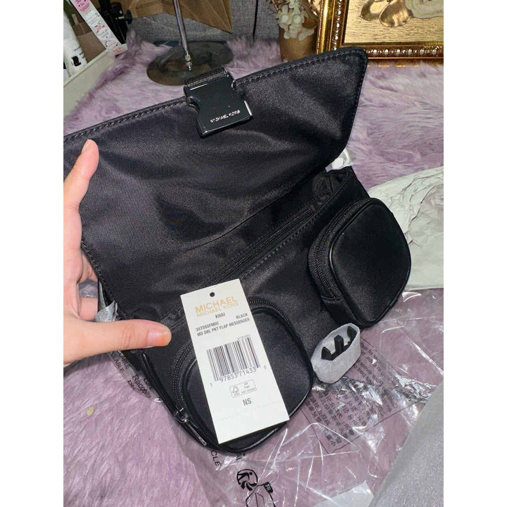 ORIG & IMPORTED MK Khai Medium Nylon Messenger Black Bag Unisex