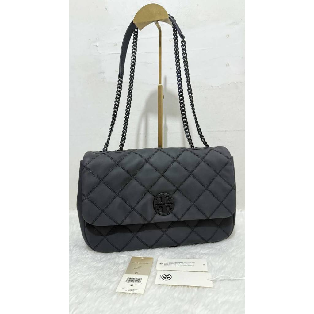 ORIG Preloved TB Willa Matte Medium Shoulder Bag Black