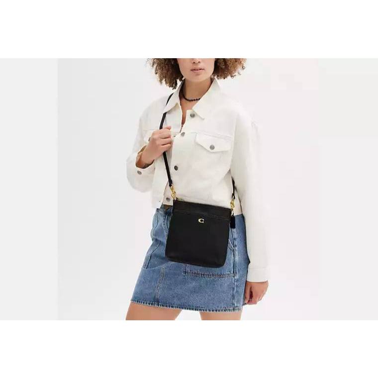 ORIG & IMPORTED CCH Kitt Messenger Crossbody File Slim Black Bag
