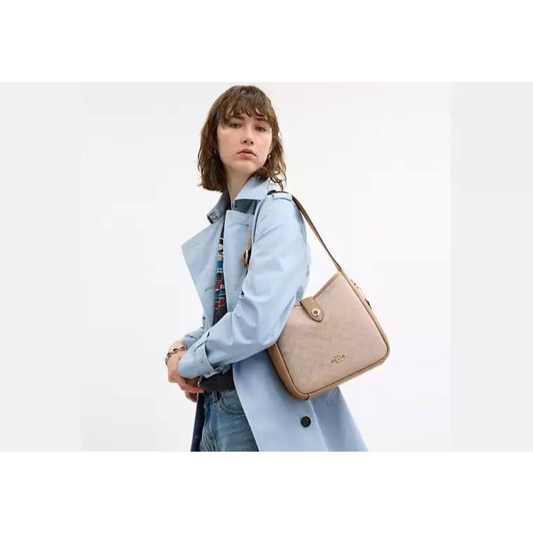 ORIG & IMPORTED CCH Hadley Convertible Crossbody Beige Brown Bag With Signature Canvas