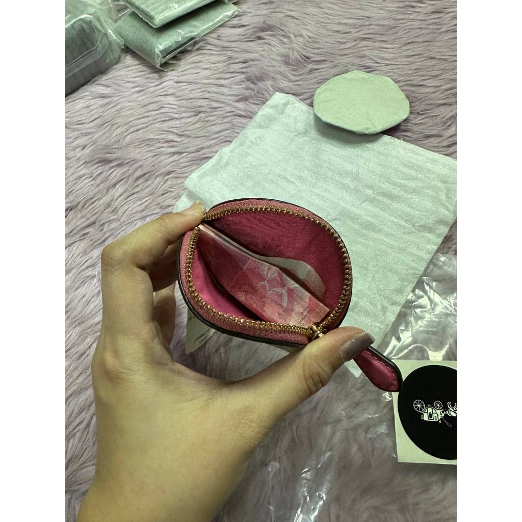 ORIG & IMPORTED CCH Circular Coin Pouch Small Wallet Bag Charm Pink