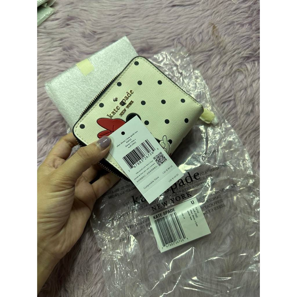 ORIG & IMPORTED KS Disney Minnie Mouse Zip Around White Wallet