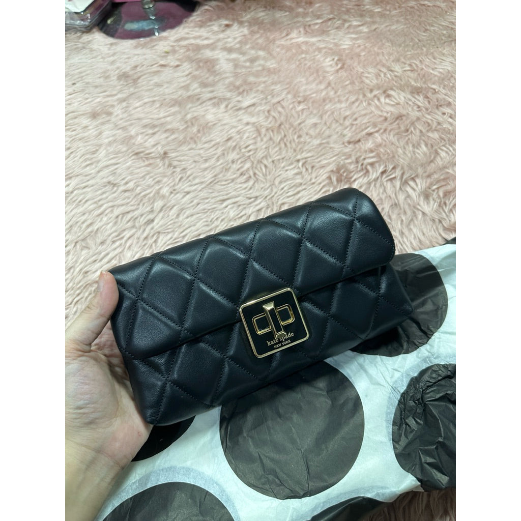 ORIG & IMPORTED KS Carey Quilted Mini Crossbody Black Shoulder Bag